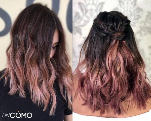 Mechas balayage para morenas - Balayage rosado para las más atrevidas