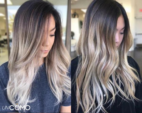 Mechas balayage para morenas - Balayage rubias degradadas para el pelo oscuro