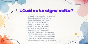 Cuál es tu signo celta según tu fecha de nacimiento