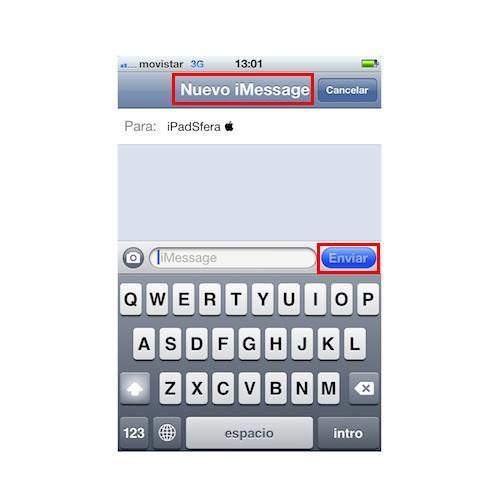 Cómo enviar mensajes gratis con iMessage desde mi iPhone - Paso 2