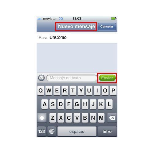 Cómo enviar mensajes gratis con iMessage desde mi iPhone - Paso 3