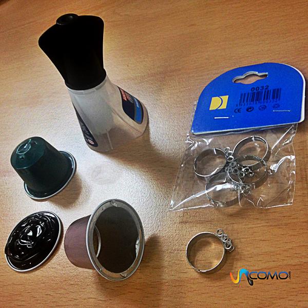 Cómo hacer anillos con cápsulas de Nespresso - Paso 1
