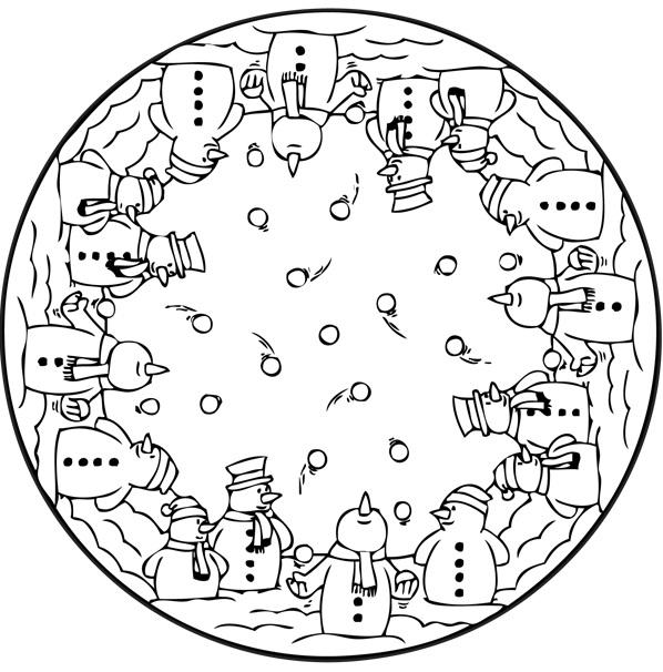 Mandalas de invierno - Paso 4