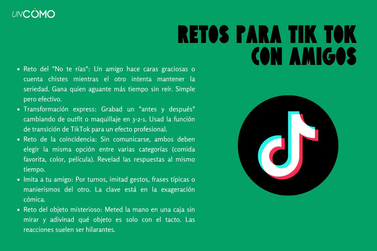 Retos para TikTok con amigos fáciles y divertidos
