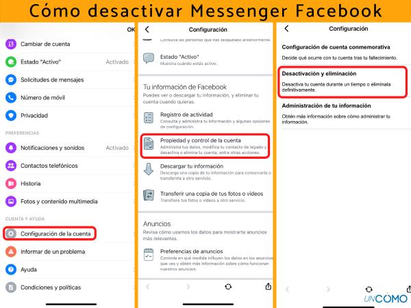 Cómo desactivar Messenger