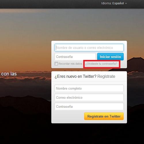 Me han robado mi Twitter - Paso 1