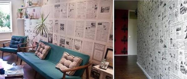 Cómo decorar paredes con papel de periódico - ideas y pasos - Pasos para decorar la pared con papel de periódico