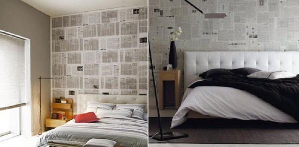 Cómo decorar paredes con papel de periódico - ideas y pasos - Por qué decorar solo una pared con papel de periódico