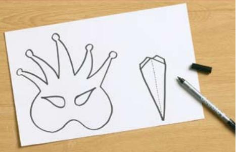 Cómo hacer una máscara de Carnaval - Paso 1