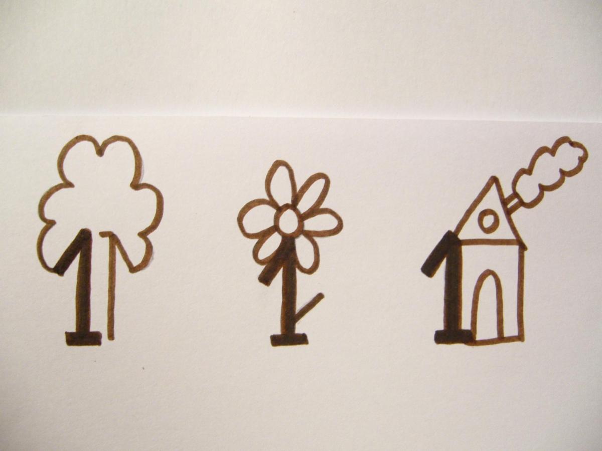 Cómo dibujar el número 1 de forma original