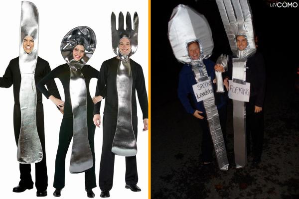 Ideas de disfraces para tres personas - Cuchillo, tenedor y cuchara