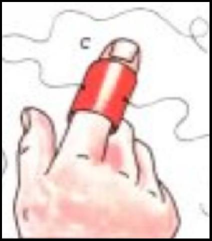 Cómo hacer el truco del dedo cosido - Paso 3