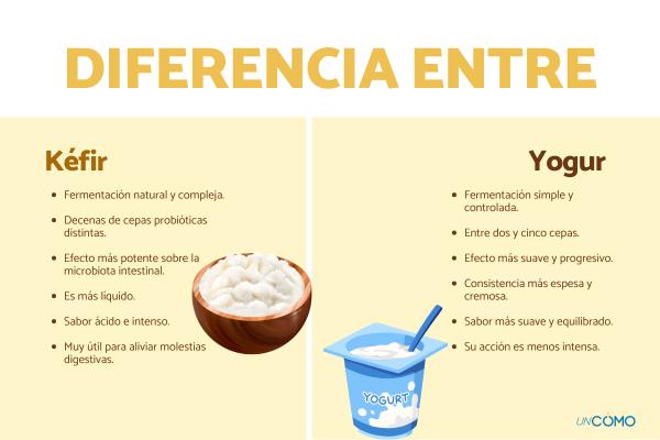 Diferencia entre kéfir y yogur: ¿qué es mejor?