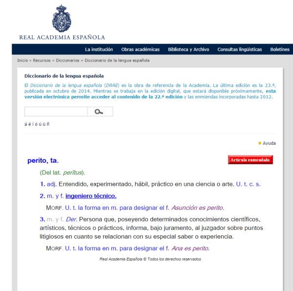 Cómo se dice périto o perito - perito