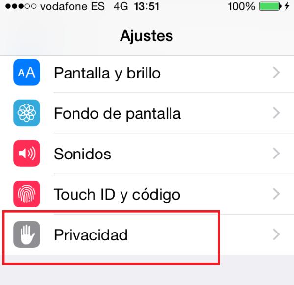 Cómo activar y desactivar el GPS en iPhone - Paso 2