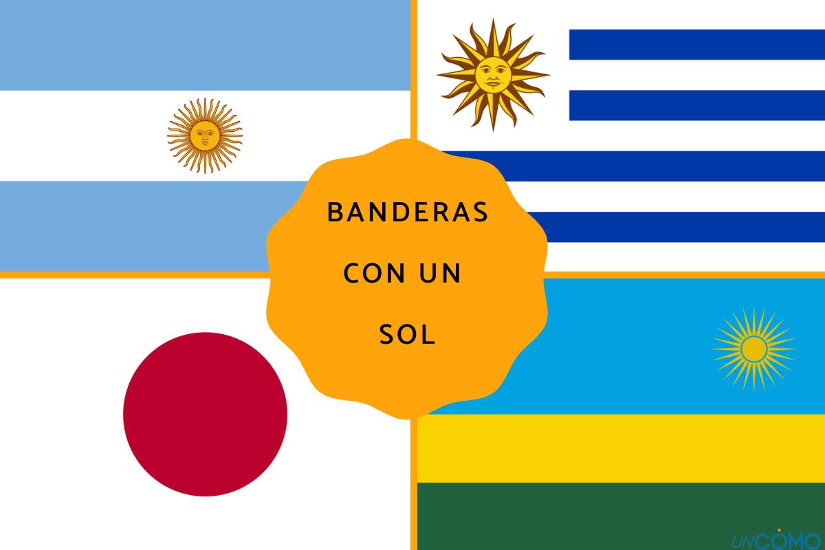 Banderas con un sol