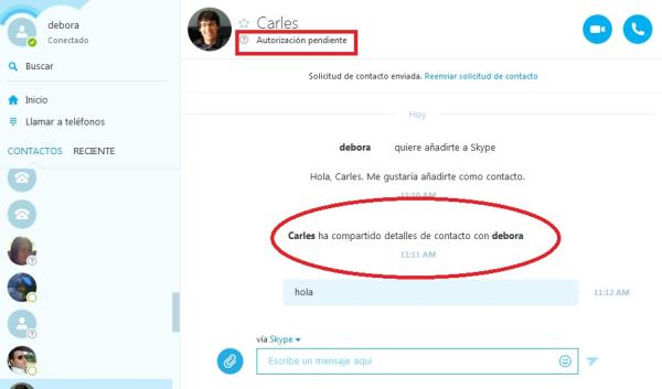 Cómo saber si me han bloqueado en Skype - Paso 3