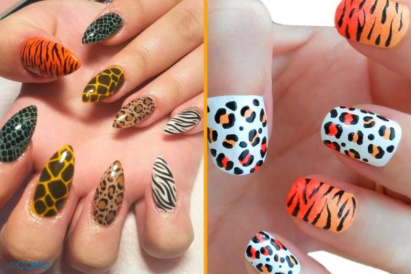 Diseños de uñas de animal print - Estampados combinados