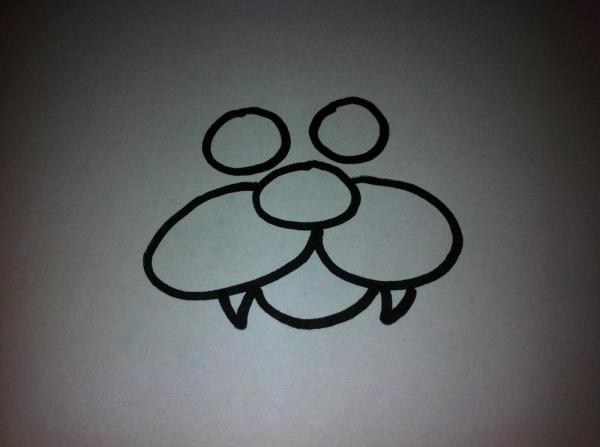 Cómo dibujar la cara de un gato de dibujo animado - Paso 5