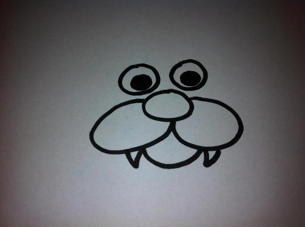 Cómo dibujar la cara de un gato de dibujo animado - Paso 6