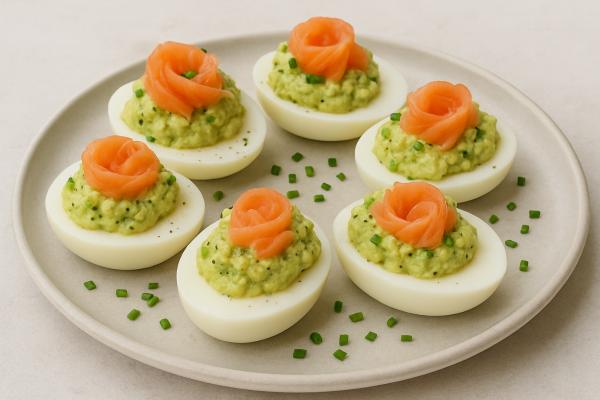 Cómo hacer huevos rellenos de salmón y aguacate: receta fácil - Paso 8