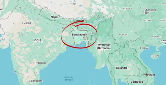 Descubre dónde está Bangladesh en el mapa: continente, capital, habitantes y países vecinos