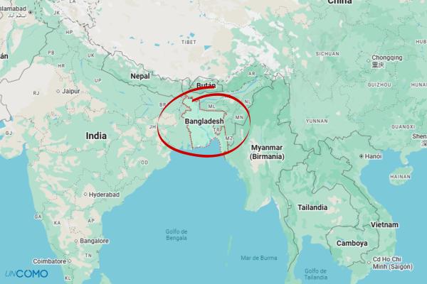 Descubre dónde está Bangladesh en el mapa: continente, capital, habitantes y países vecinos