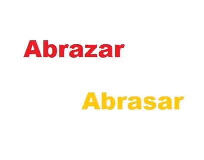 Cuál es la diferencia entre abrazar y abrasar