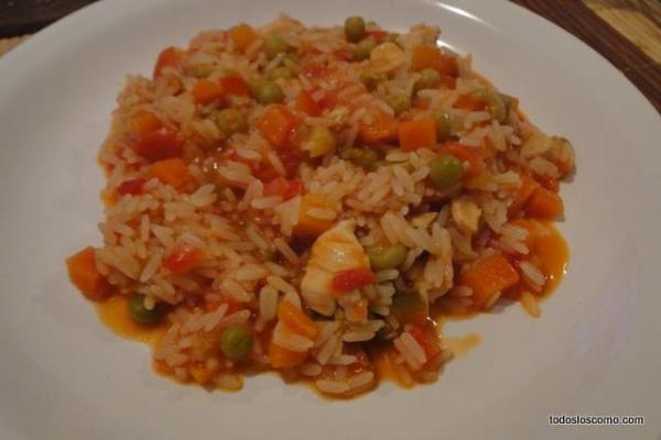 Guiso de arroz con pollo fácil paso a paso - Paso 10
