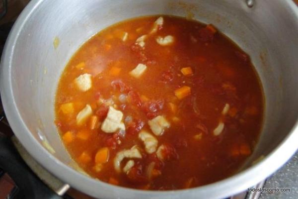 Guiso de arroz con pollo fácil paso a paso - Paso 6