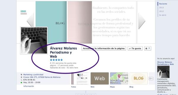 Cómo funcionan las 5 estrellas de Facebook - Invita a tus clientes a valorarte