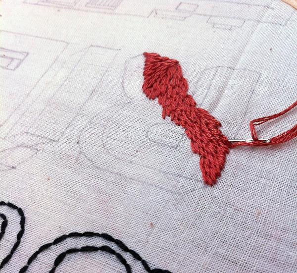 Cómo bordar nombres - Paso 3