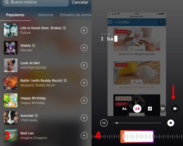 Cómo poner música en Instagram - 