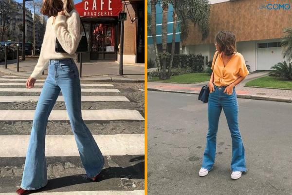 Tipos de vaqueros o jeans - Vaqueros flare
