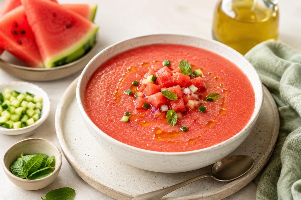 Descubre cómo hacer gazpacho de sandía sin tomate: receta fácil, ligera y perfecta para verano