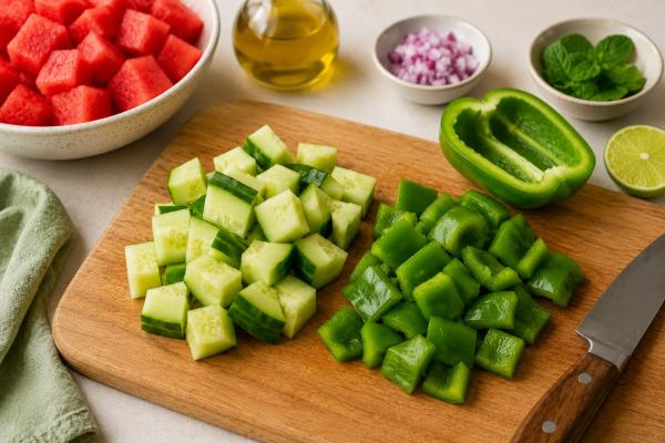 Descubre cómo hacer gazpacho de sandía sin tomate: receta fácil, ligera y perfecta para verano - Paso 2