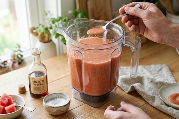 Descubre cómo hacer gazpacho de sandía sin tomate: receta fácil, ligera y perfecta para verano - Paso 7