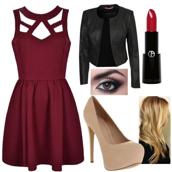 Cómo combinar un vestido granate - Paso 2