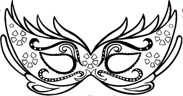 Dibujar máscaras de Carnaval - Dibujos elegantes de máscaras de Carnaval
