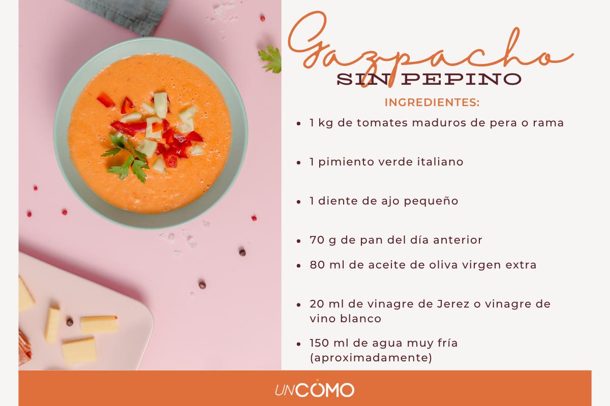 Gazpacho sin pepino: receta fácil, auténtica y refrescante paso a paso