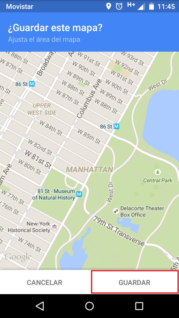 Cómo usar Google Maps sin Internet en Android - Paso 3