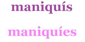 Cómo se dice maniquís o maniquíes