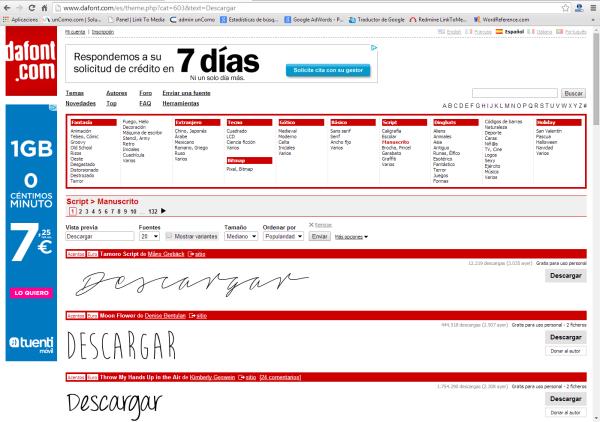 Cómo descargar fuentes de Dafont - Paso 3