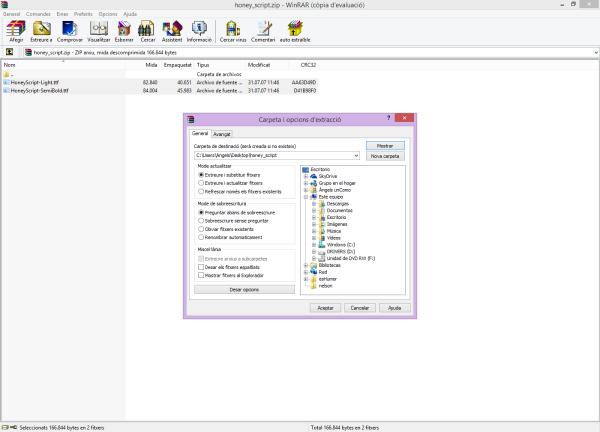 Cómo descargar fuentes de Dafont - Paso 5