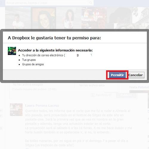 Cómo compartir mi carpeta de Dropbox con un grupo de Facebook - Paso 4