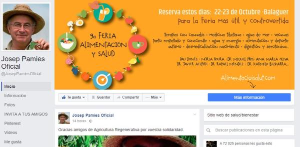 Cómo contactar con Josep Pàmies - Por su cuenta de Facebook 