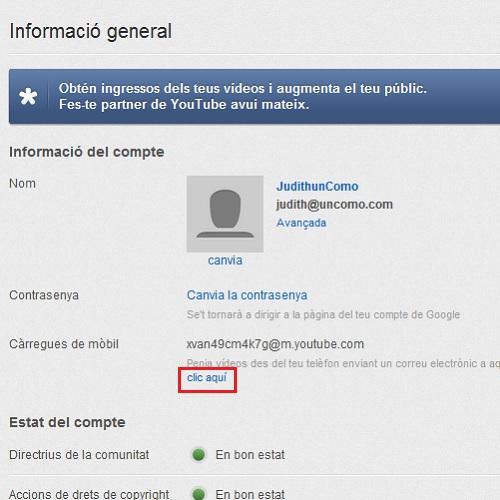 Cómo subir vídeos a Youtube desde el teléfono móvil - Paso 3