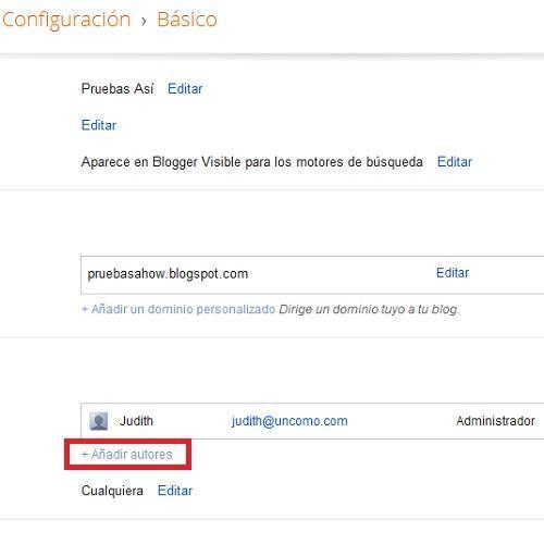 Cómo añadir autores a mi blog de Blogger - Paso 3