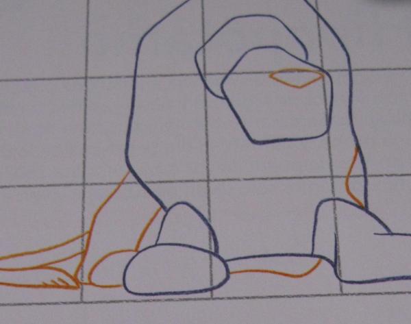 Cómo dibujar un león - Paso 3