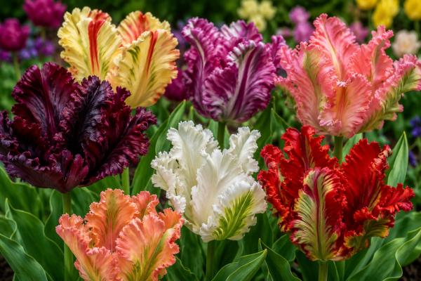 Tipos de tulipanes: variedades, colores y las clases más bonitas de esta flor - Tulipán Loro